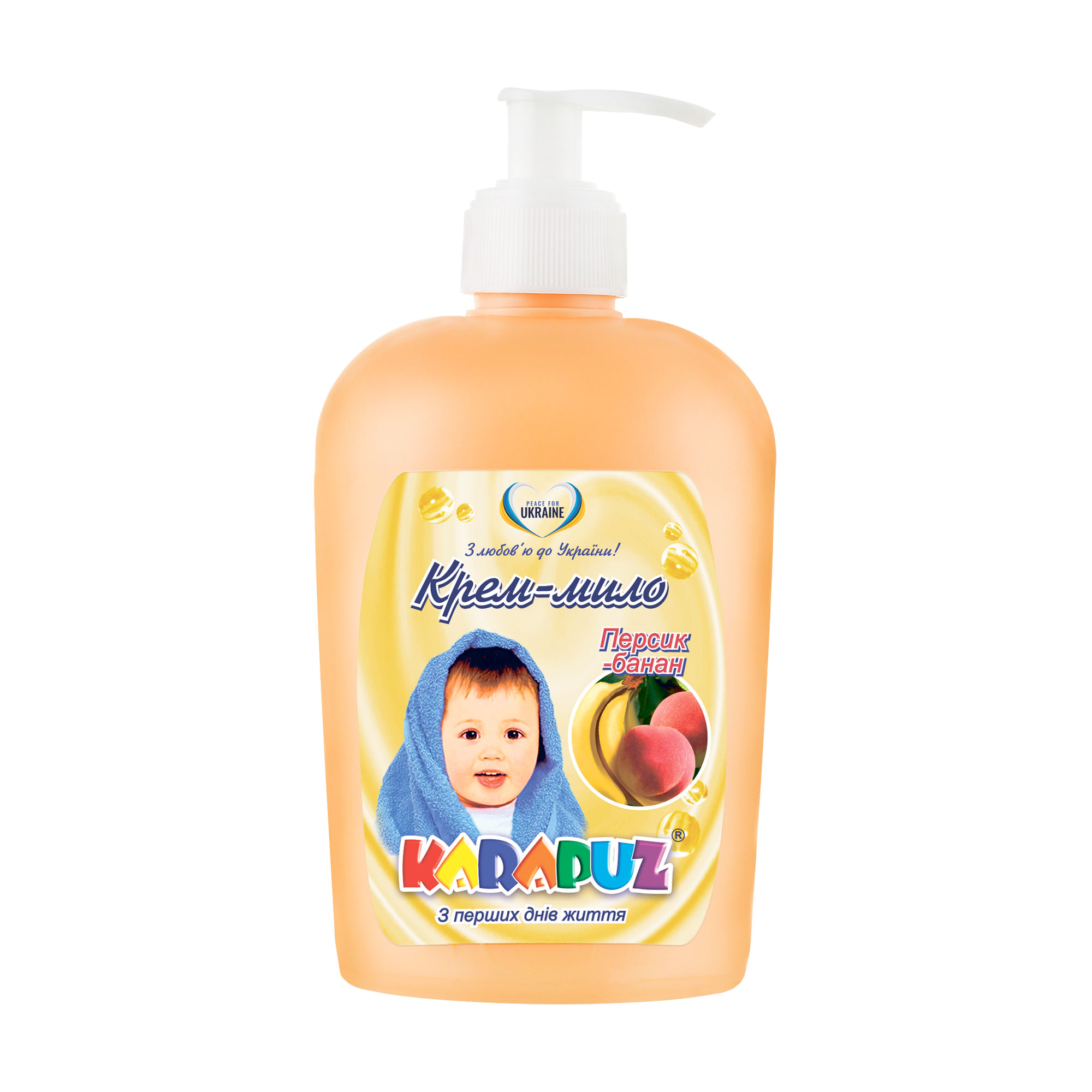 Дитяче крем-мило Карапуз Персик-банан, 400 г